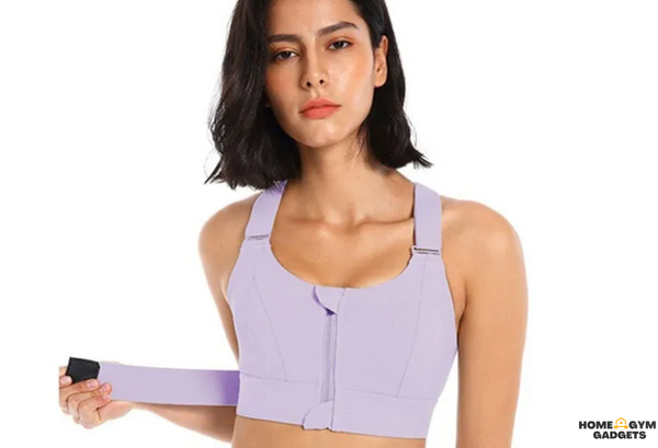 Ultimate Women Sports Bras Front Zipper Plus Size Adjustable Strap